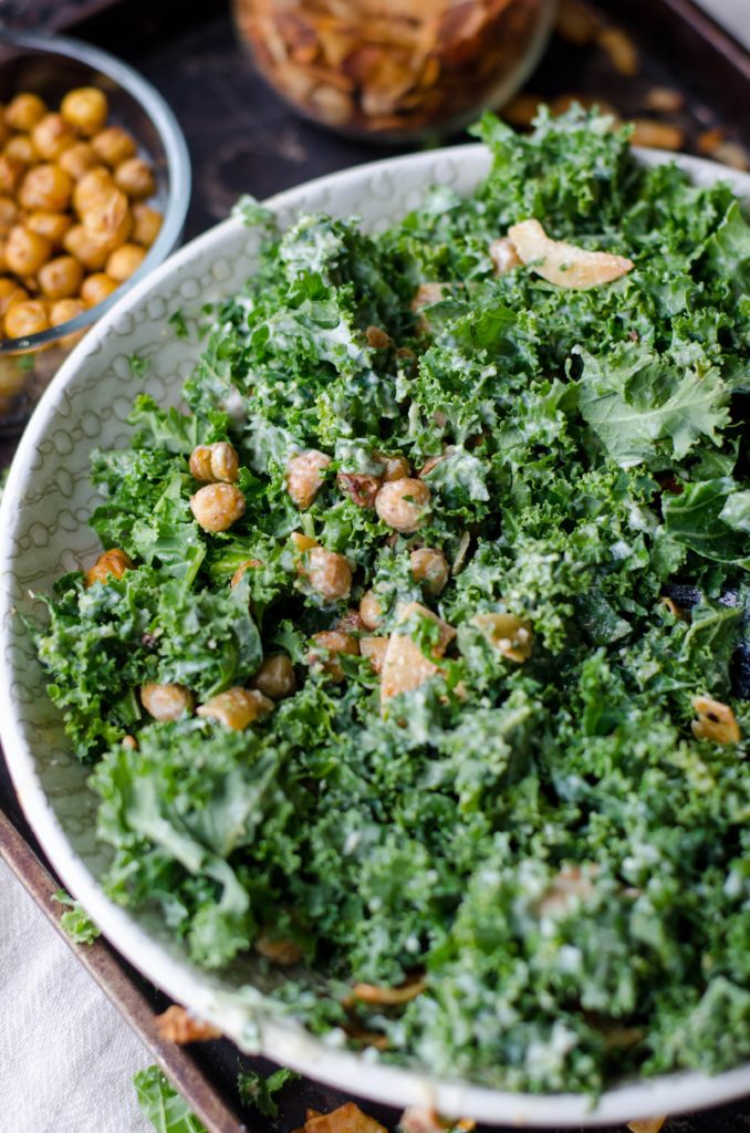How to Make an Amazing Kale Chickpea Salad
