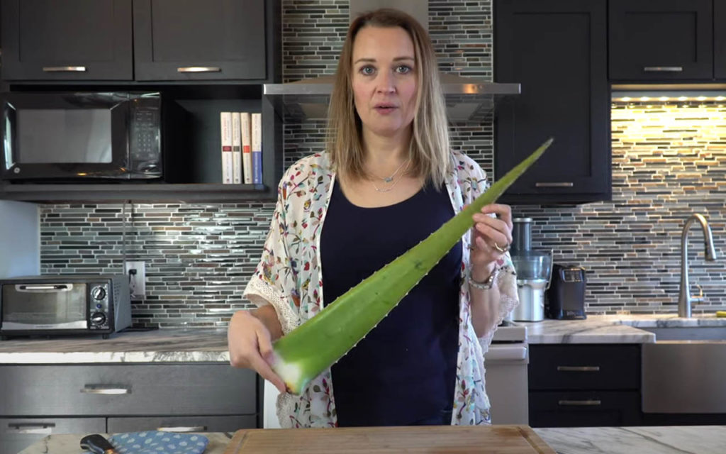 Using Fresh Aloe Leaves: How to Cut Aloe to Get the Gel {Video}