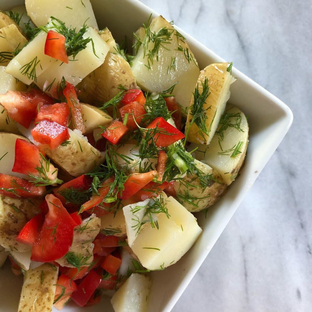The Perfect Healthy Potato Salad | Red Pepper & Dill Potato Salad