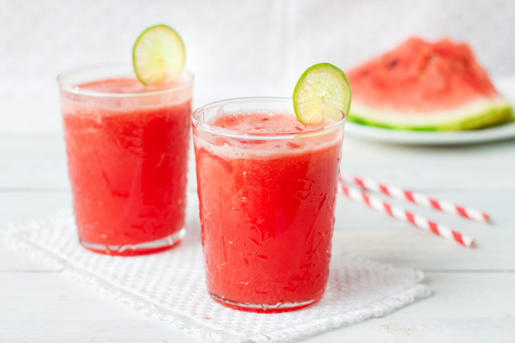 Watermelon Cooler with Mint & Strawberries | Summer Mocktail
