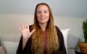 Rachel Pelisson sharing about spiritual businesses.